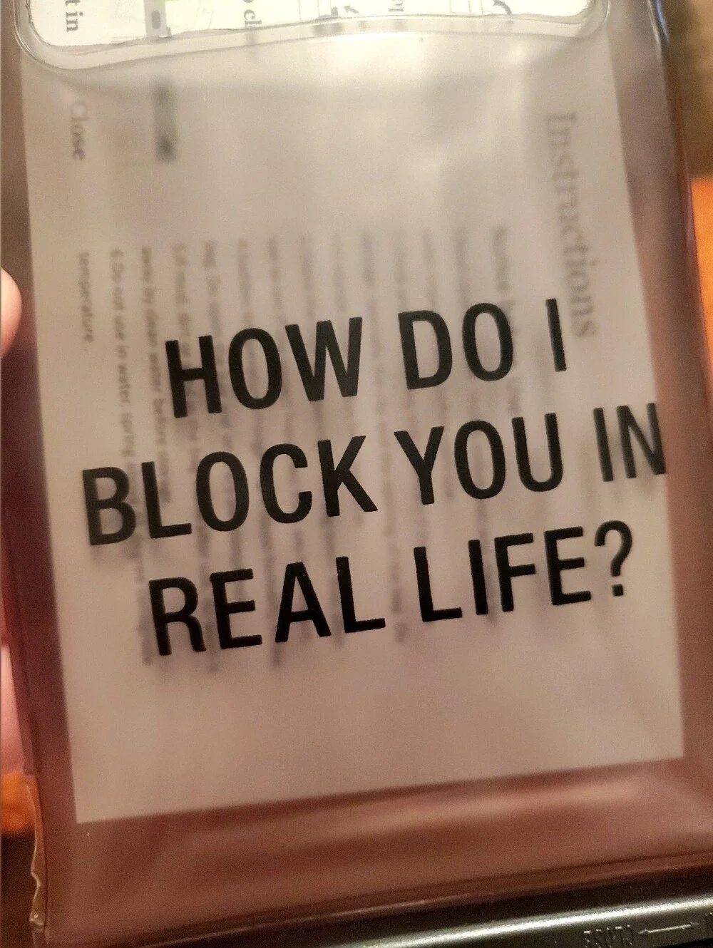 How Do I Block You Waterproof Case